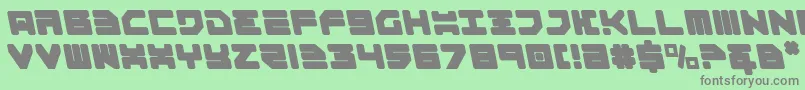 Omega3Leftalic Font – Gray Fonts on Green Background