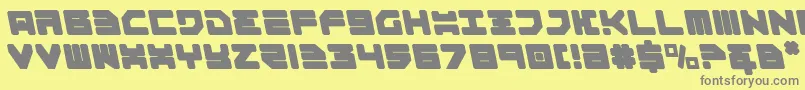 Omega3Leftalic Font – Gray Fonts on Yellow Background