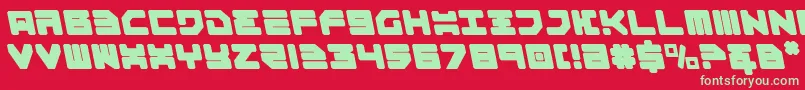 Omega3Leftalic Font – Green Fonts on Red Background