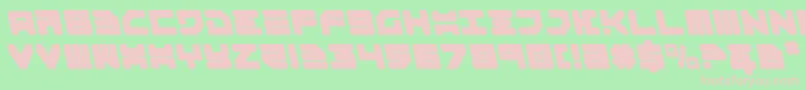 Omega3Leftalic Font – Pink Fonts on Green Background