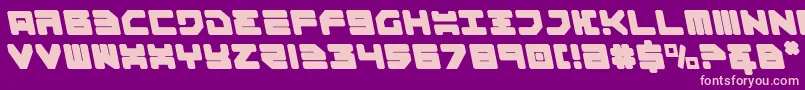 Omega3Leftalic Font – Pink Fonts on Purple Background