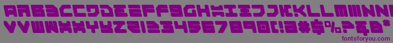 Omega3Leftalic-fontti – violetit fontit harmaalla taustalla