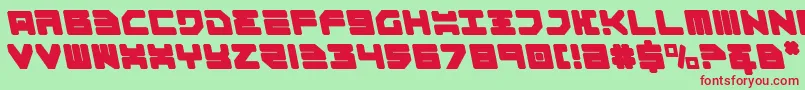 Omega3Leftalic Font – Red Fonts on Green Background