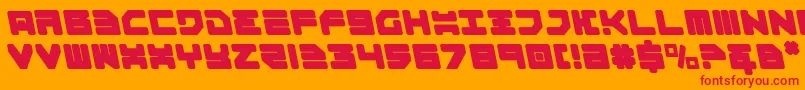 Omega3Leftalic Font – Red Fonts on Orange Background