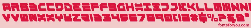 Omega3Leftalic Font – Red Fonts on Pink Background