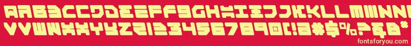 Omega3Leftalic Font – Yellow Fonts on Red Background