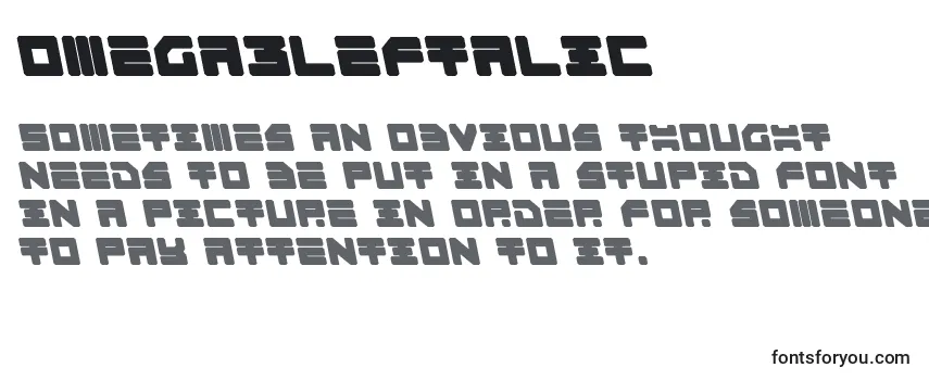 Omega3Leftalic Font