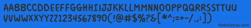 MilkmustachebbBold Font – Black Fonts on Blue Background