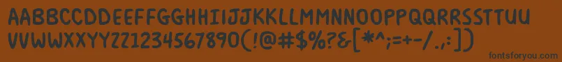 Шрифт MilkmustachebbBold – чёрные шрифты на коричневом фоне