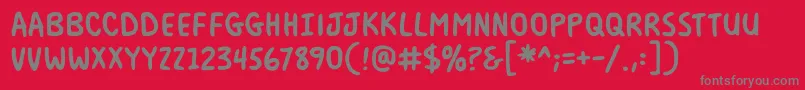 MilkmustachebbBold Font – Gray Fonts on Red Background