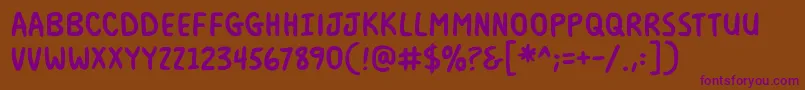 MilkmustachebbBold Font – Purple Fonts on Brown Background