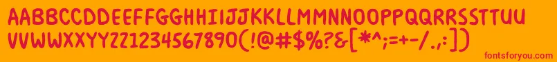 MilkmustachebbBold Font – Red Fonts on Orange Background