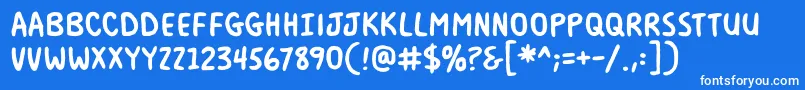 MilkmustachebbBold Font – White Fonts on Blue Background