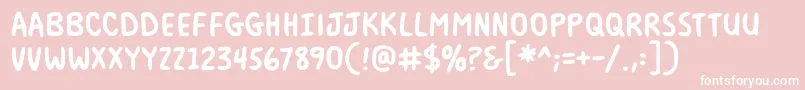 MilkmustachebbBold Font – White Fonts on Pink Background