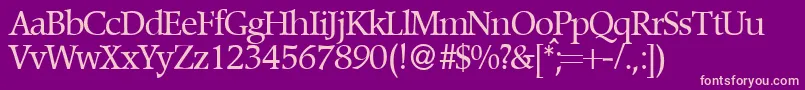 PopperdbNormal Font – Pink Fonts on Purple Background