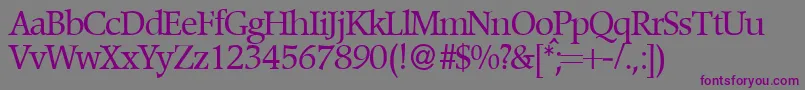 PopperdbNormal Font – Purple Fonts on Gray Background