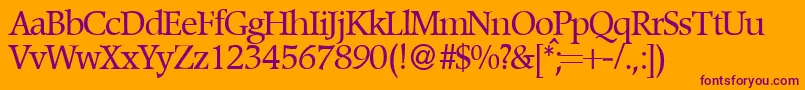 Шрифт PopperdbNormal – фиолетовые шрифты на оранжевом фоне