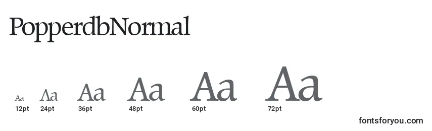 PopperdbNormal Font Sizes