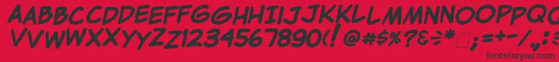 ClemCbold Font – Black Fonts on Red Background