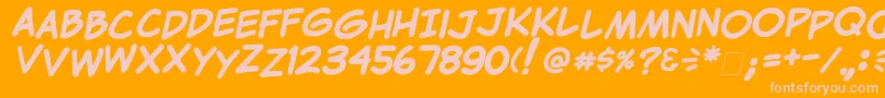 More about ClemCbold Font ClemCbold Font – Pink Fonts on Orange Background