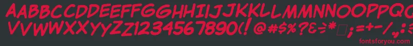 ClemCbold Font – Red Fonts on Black Background