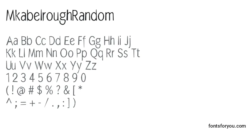 MkabelroughRandom Font – alphabet, numbers, special characters