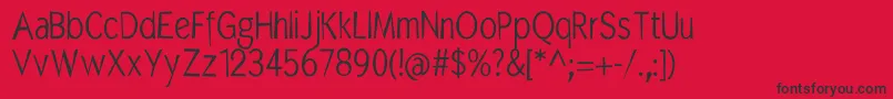 MkabelroughRandom Font – Black Fonts on Red Background