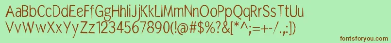 MkabelroughRandom Font – Brown Fonts on Green Background