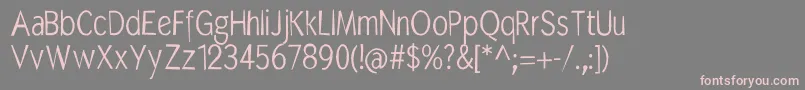 MkabelroughRandom Font – Pink Fonts on Gray Background