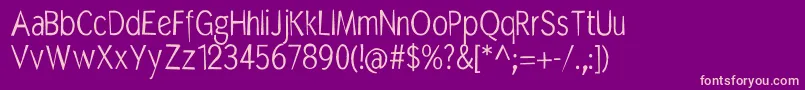 MkabelroughRandom Font – Pink Fonts on Purple Background