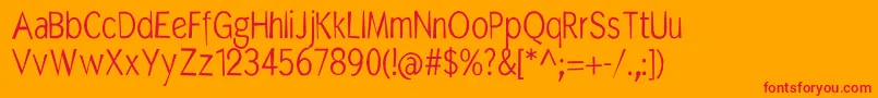 MkabelroughRandom Font – Red Fonts on Orange Background