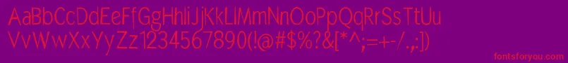 MkabelroughRandom Font – Red Fonts on Purple Background