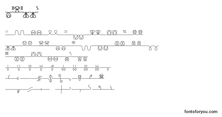 Schriftart Numukki – Alphabet, Zahlen, spezielle Symbole