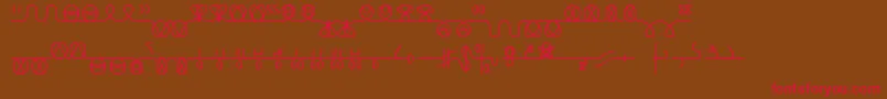 Numukki Font – Red Fonts on Brown Background