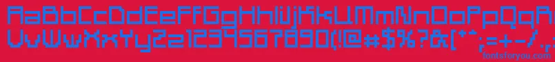 Adelp Font – Blue Fonts on Red Background