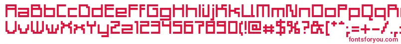 フォントAdelp – 白い背景に赤い文字