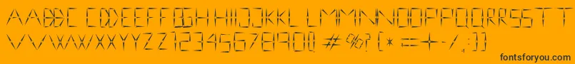 Шрифт NinevehRegular1.0 – чёрные шрифты на оранжевом фоне
