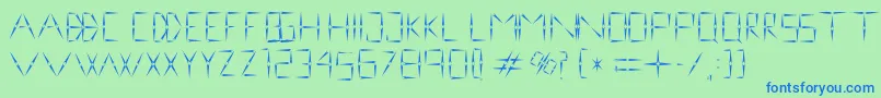 NinevehRegular1.0-Schriftart – Blaue Schriften auf grünem Hintergrund