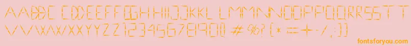 NinevehRegular1.0 Font – Orange Fonts on Pink Background