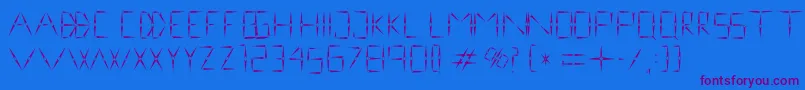 NinevehRegular1.0 Font – Purple Fonts on Blue Background