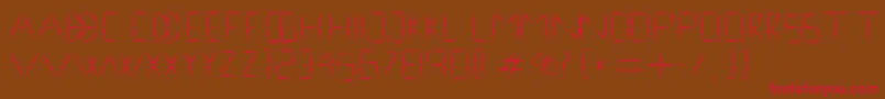 NinevehRegular1.0 Font – Red Fonts on Brown Background