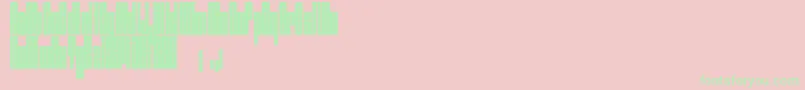 Czcionka Nagasaki – zielone czcionki na różowym tle