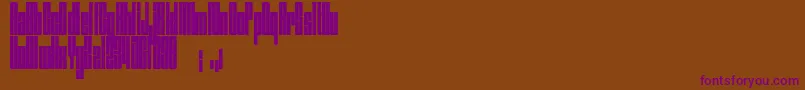 Czcionka Nagasaki – fioletowe czcionki na brązowym tle