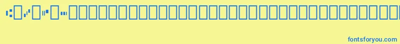 Micr012Bt Font – Blue Fonts on Yellow Background