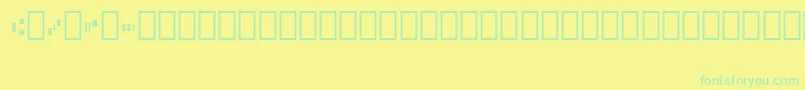 Micr012Bt-Schriftart – Grüne Schriften auf gelbem Hintergrund
