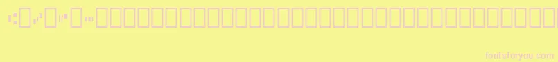 フォントMicr012Bt – ピンクのフォント、黄色の背景
