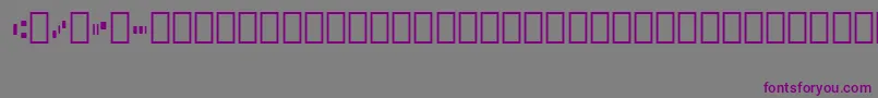 フォントMicr012Bt – 紫色のフォント、灰色の背景