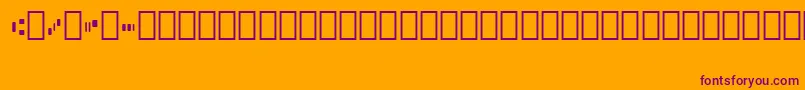 Шрифт Micr012Bt – фиолетовые шрифты на оранжевом фоне