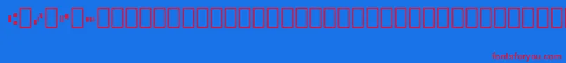 フォントMicr012Bt – 赤い文字の青い背景