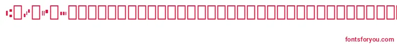 Micr012Bt Font – Red Fonts on White Background